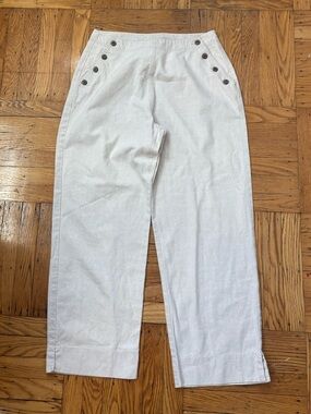 White High-Waist Sailor Pants